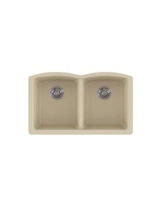 Franke ELG120CHA Ellipse Granite Undermount Double Bowl Kitchen Sink, Champagne