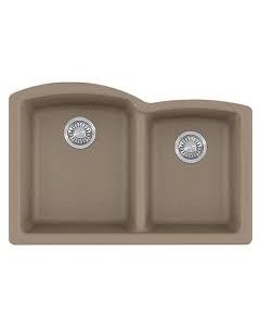 Franke ELG160OYS Ellipse Granite Undermount Double Bowl Kitchen Sink, Oyster