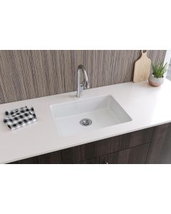 Elkay ELGUAD2519PDWH0 Quartz 25x18.5x5.5 Single Under ADA Sink