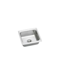 Elkay DLFR191810 Single Bowl Kitchen Sink Witho Faucet Ledge
