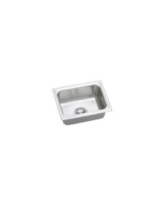 Elkay DLFR251912 Single Bowl Kitchen Sink Witho Faucet Ledge