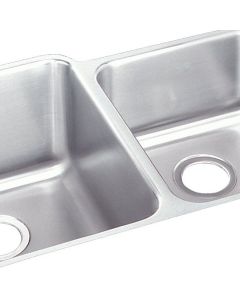 Elkay ELUHAD312045R Lustertone Undermount Double Bowl Kitchen Sink