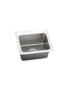 Elkay MLR25223 18 Gauge Stainless Steel 25 Inch X 22 Inch X 7.875 Inch Single Bowl Top Mount Kitchen Sink, 3 Faucet Holes,