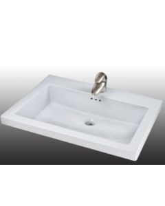 Empire F24W1 Industries Fiorella 24" Single-Hole Ceramic Sink in White (faucet not included)