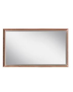 Blu Bathworks F45M1-1200-02 1200 Series 47-1/4" W X 27-1/2" H X 1-1/2" D Framed Mirror with LED Lighting in Natural Oak Wood