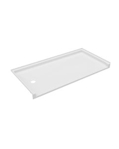 Swan FB03060LM.010 FBF-3060LM/RM Veritek 30" D X 60" W X 4-3/16" H Alcove Shower Pan with Left Hand Drain in White