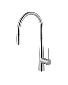 Franke FF3450 Steel 1.75 GPM High-Arch Gooseneck Single Lever Handle Pull-Out Spray Kitchen Faucet in Stainless Steel