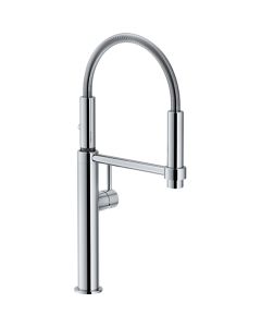 Franke FF4400 Pescara 18-1/8" H Semi-Pro Single Hole Deck Mounted Pull Down Kitchen Faucet in Polished Chrome