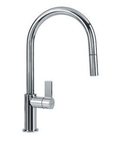 Franke FFP3100 Ambient 1.75 GPM Deck Mounted Single Hole Pull Down Prep Kitchen Faucet with Dual Spray Function in Polished Chrome
