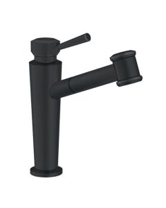 Franke FFPS5220 Absinthe 1.75 GPM Single Hole Pull-Out Kitchen Faucet with Dual Function Spray, 180° Swivel Spout and Durable Brass in Matte Black