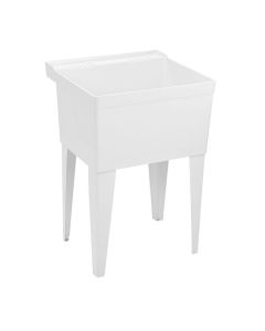 Fiat FL1 100 23" L X 21-1/2" W X 36-3/16" H Molded Stone Laundry Tub with Legs in White