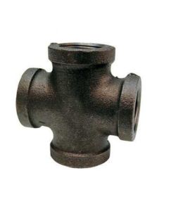 1/2" Black Malleable Cross Tee
