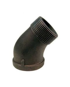 4" Black Malleable Elbow 45° Street