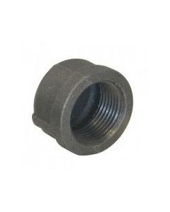 1 1/2" Black Malleable Cap