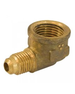 Brass Flare x Female Iron Pipe Elbow Adapter 1/2" x 3/8"