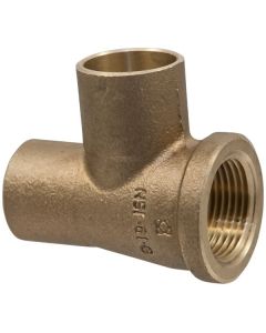 Cast Copper Tee C x F x C 1" x 3/4" x 1"