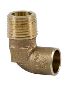 Cast Copper Elbow 90 C x M 1/2" x 3/4"