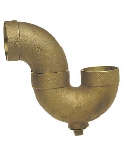 DWV Cast Copper P-Trap w/ Cleanout 2"