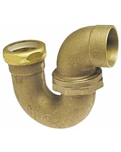 DWV Cast Copper P Trap w/ Union Joint 1 1/2"