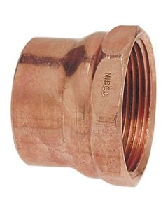 DWV Wrot Copper Female Adapter 1 1/2"