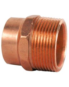 DWV Wrot Copper Male Adapter 1 1/4"