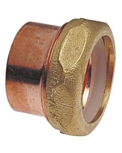 DWV Wrot Copper Trap Adapter Ftg x SJ 1 1/2"