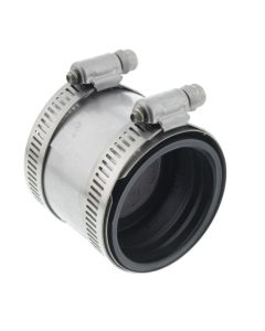 Rubber Shielded Coupling Cast Iron, PVC, Steel to Tubular 1 1/2"