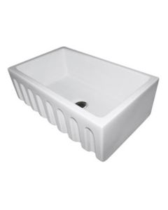 Franke FH2K710-33WH Farm House 33" L X 18" W Single Bowl Apron Front Fireclay Kitchen Sink in White