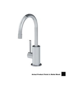 Franke LB16120 Pescara 0.5 GPM Deck Mounted Single Handle Little Butler Hot Water Filtered Kitchen Faucet in Matte Black (Tank Sold Separately)