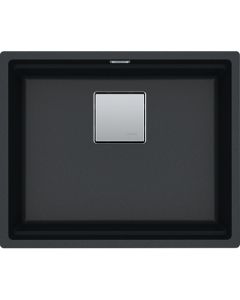 Franke PKG11020ONY  Peak 22.12" L X 18.12" W X 7.87" D Single Basin Undermount Granite Kitchen Sink in Onxy