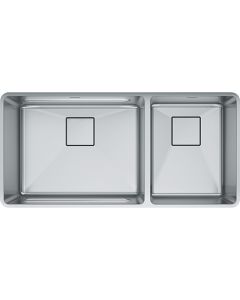 Franke PTX160-37 Pescara 38" W X 18" L X 9.5" D Double Bowl Kitchen Sink in Stainless Steel