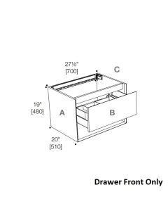 Blu Bathworks FV1D-0700-90M Drawer Front Only in Matte Londra  (for a F45V1-0700 Vanity Base)