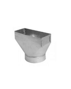 Gray Metal 10X4X6-110R 10" X 4" Straight Register Boot with 6" Collar