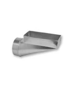 Gray Metal 10X4X6-112R 10" X 4" End Register Boot - Center with 6" Collar