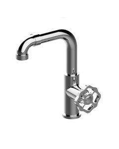 Graff G-11300-C18-PN/BK Vintage 1.2 GPM Single Hole Bathroom Faucet in Polished Nickel/Black