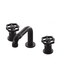 Graff G-11310-LM56B-MBK Vintage 1.2 GPM Widespread Bathroom Faucet in Matte Black