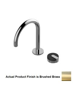 Graff G-11522-R2MB-L1BB-BB MOD+ 8 15/16" H, 1.2 GPM 2 Hole Lavatory Faucet in Brushed Brass