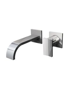 Graff G-1835-LM36W-PC Sade 1.2 GPM 2 Hole Wall Mounted 2-3/4" Widespread Bathroom Faucet with 7-1/2" Spout Reach in Polished Chrome (Rough Sold Separately)