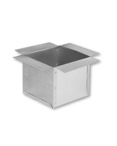 Gray Metal 6X6X6-320NO 6" X 6" 30 GA Diffuser Box with No Outlet - 6" Deep