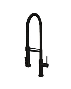 Graff G-4640-LM66K-MBK Futurismo 1.8 GPM Deck Mounted Single Handle Pull-Down Kitchen Faucet in Matte Black