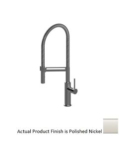 Graff G-4640-LM66K-PN Futurismo 1.8 GPM Deck Mounted Single Hole Pull-Down Kitchen Faucet with Cosmopolitan Sprayer in Polished Nickel
