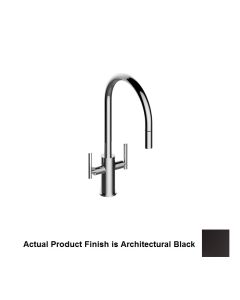 Graff G-4670-LM49K-BK Sospiro Contemporary Two-Handle Single-Hole Kitchen Faucet in Architectural Black