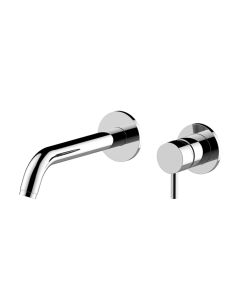 Graff G-6135-LM41W-PC M.E. 1.2 GPM Single Handle Wall Mounted Widespread Bathroom Faucet in Polished Chrome (Rough Sold Separately)