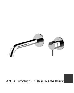 Graff G-6136-LM41MW-UB-T M.E.25 1.2 GPM 2 Hole Wall Mounted 2-3/4" Widespread Bathroom Faucet with 9-1/4" Spout Reach in Matte Black (Rough Sold Separately)