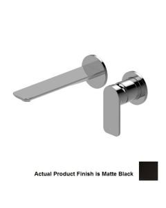 Graff G-6338-LM42W-MBK Sento Wall-Mounted Lavatory Faucet with Single Handle in Matte Black