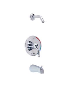 Gerber G00G9013LS Maxwell 7-1/4" H X 8-1/4" W Single Handle Tub and Shower Trim Kit with Diverter on Spout Less Showerhead in Polished Chrome