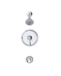 Gerber G00G9155TC Viper 1.75 GPM, 6-8/9" H X 7-1/2" W Single Handle Tub and Shower Trim Kit and Treysta Cartridge in Polished Chrome