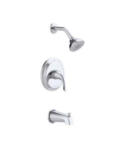 Gerber G00G9165TC Viper 2.0 GPM, 6-8/9" H X 7-1/2" W Single Handle Tub and Shower Trim Kit and Treysta Cartridge in Polished Chrome
