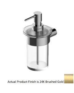 Graff G-9404-BAU Phase, Terra Wall Mounted Soap Dispenser in 24K Brushed Gold