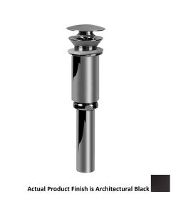 Graff G-9957-BK 1-3/4" Push-Top Umbrella Pop-Up Drain without Overflow in Architectural Black